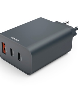  Hama 08644500 65W PD Wall Charger 2x USB-C USB-A Fast Charging ECOSENTIAL  Hover