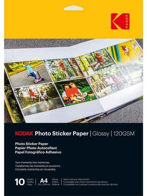  Kodak Photo Sticker Paper Gloss 120gsm A4x10 (3510645)  Hover