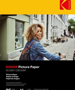  Kodak Picture Paper 230g 11.8 mil Glossy A4x25 (9891266)  Hover