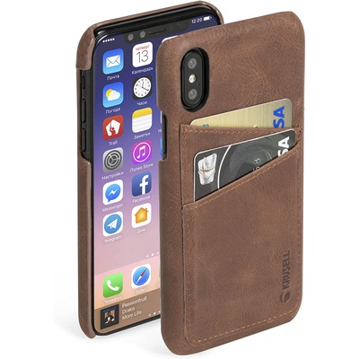  Krusell Sunne 2 Card Cover Apple iPhone X vintage cognac (61104)