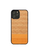  MAN&WOOD case for iPhone 12 Pro Max herringbone arancia black