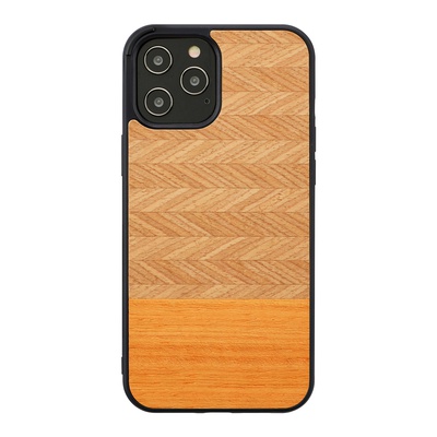  MAN&WOOD case for iPhone 12 Pro Max herringbone arancia black