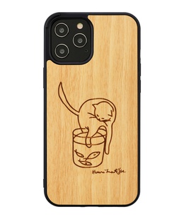  MAN&WOOD case for iPhone 12/12 Pro cat with red fish  Hover