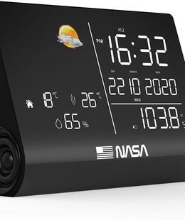  Nasa WSP1300 Black Weather Station/Speaker BT  Hover