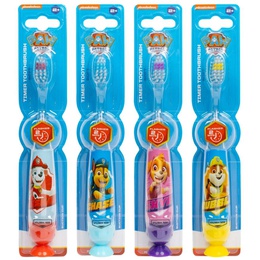 Birste Paw Patrol Flashing Toothbrush Set with Suction Cap Different Colors 4 pcs