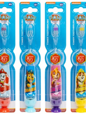 Birste Paw Patrol Flashing Toothbrush Set with Suction Cap Different Colors 4 pcs  Hover