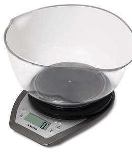 Svari Salter 1024 SVDR14 Electronic Kitchen Scales with Dual Pour Mixing Bowl silver  Hover