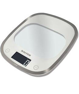 Svari Salter 1050 WHDR White Curve Glass Electronic Digital Kitchen Scales  Hover