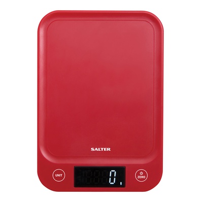 Svari Salter 1067 RDDRA Digital Kitchen Scale, 5kg Capacity red
