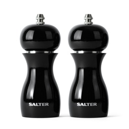  Salter 7613 BKXRA Gloss Salt and Pepper Mills Black