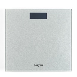 Svari Salter 9037 SVGL3RCFXAS Glitter Glass Personal Bathroom Scale - Silver