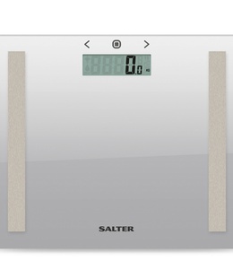 Svari Salter 9113 SV3RAREU16 Compact Glass Analyser Bathroom Scales - Silver  Hover