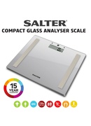 Svari Salter 9113 SV3RAREU16 Compact Glass Analyser Bathroom Scales - Silver Hover