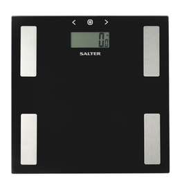 Svari Salter 9150 BFEU12  Black Glass Analyser Bathroom Scales