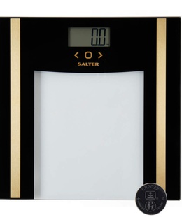 Svari Salter SA00550BGCFAS Glass Analyser Bathroom Scale Black/Gold  Hover