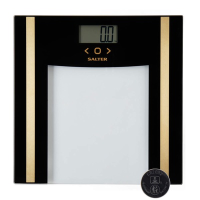 Svari Salter SA00550BGCFAS Glass Analyser Bathroom Scale Black/Gold