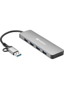  Sandberg 136-63 USB-C/A to 4xUSB 3.0 Hub Hover