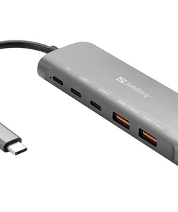  Sandberg 136-65 USB-C Dock HDMI+2xA+2xC+PD100W  Hover
