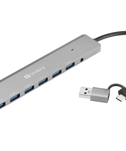  Sandberg 136-66 USB-C/A to 7 x USB 3.0 Hub  Hover