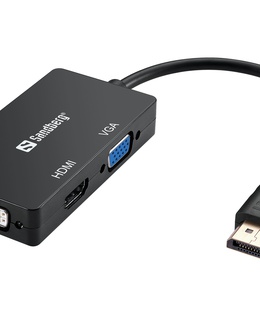  Sandberg 509-11 Adapter DP>HDMI+DVI+VGA  Hover