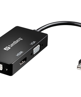  Sandberg 509-12 Adapter MiniDP>HDMI+DVI+VGA  Hover