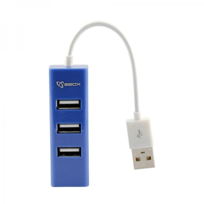  Sbox H-204 USB 4 Ports USB HUB Blueberry Blue