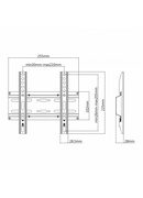  Sbox PLB-2522F Fixed Flat Screen LED TV Mount 23"-43" 35kg Hover