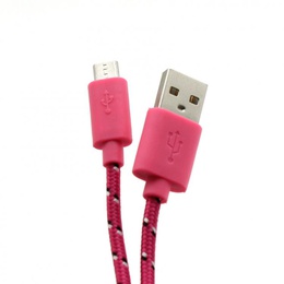  Sbox USB-1031P USB->Micro USB 1M  pink
