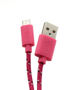  Sbox USB-1031P USB->Micro USB 1M  pink  Hover