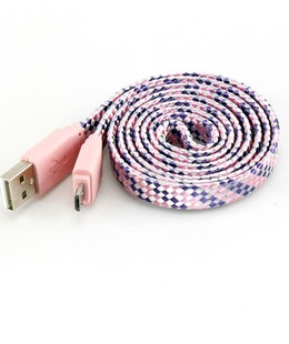  Sbox USB->Micro USB 2.0 M/M 1m colorfull blister rose USB-103CF-P  Hover