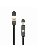  Sbox USB->Micro USB+IPH.5 M/M 1M black 2IN1B Hover