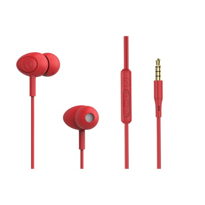 Austiņas Tellur Basic Gamma Wired In-Ear Headphones Red