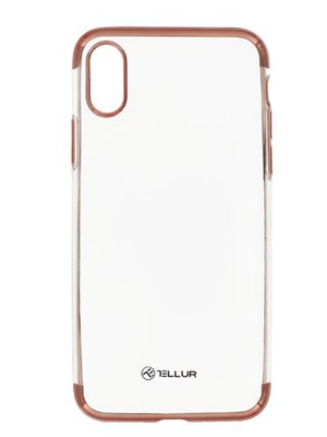  Tellur Cover Silicone Electroplated for iPhone X/XS rose gold  Hover