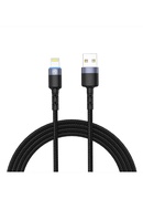  Tellur Data Cable USB to Lightning with LED Light 2m Black