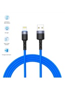  Tellur Data Cable USB to Lightning with LED Light, 3A 1.2m Blue Hover