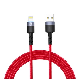  Tellur Data Cable USB to Lightning with LED Light 3A 1.2m Red