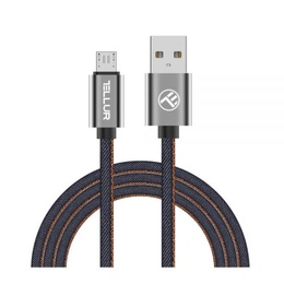  Tellur Data cable, USB to Micro USB, 1m denim