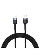  Tellur Data Cable USB to Micro USB LED Nylon Braided 1.2m Black