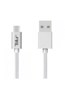  Tellur Data cable, USB to Micro USB, Nylon Braided, 1m silver