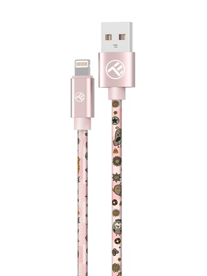  Tellur Graffiti USB to Lightning Cable 3A 1m Pink  Hover