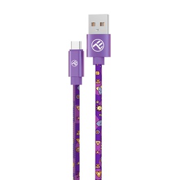  Tellur Graffiti USB to Type-C Cable 3A 1m Purple