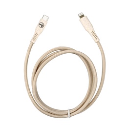  Tellur Green Data Cable Type-C To Lightning 2.4A PD20W 1m nylon Cream