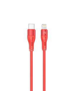  Tellur Silicone Type-C to Lightning Cable PD30W 1m Red  Hover