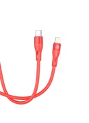  Tellur Silicone Type-C to Lightning Cable PD30W 1m Red Hover