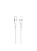  Tellur Silicone Type-C to Type-C Cable PD60W 1m White