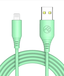  Tellur Silicone USB to Lightning Cable 3A 1m Green  Hover