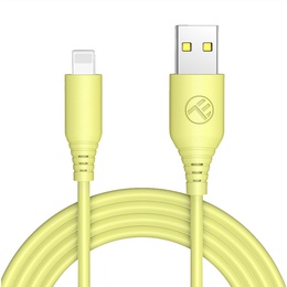  Tellur Silicone USB to Lightning Cable 3A 1m Yellow