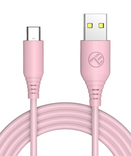  Tellur Silicone USB to Type-C Cable 3A 1m Pink  Hover