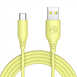  Tellur Silicone USB to Type-C Cable 3A 1m Yellow