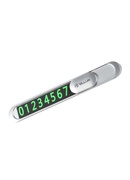  Tellur Temporary Car Parking Phone Number Card Metallic Silver